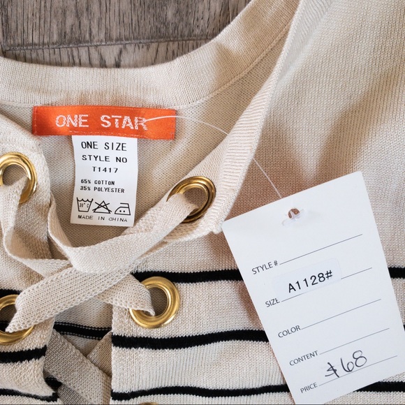 NWT striped lace up knit dress - Picture 6 of 10